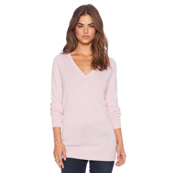 Equipment Sweaters - Equipment Asher V Neck Cashmere Sweater Cool Pink Size Large